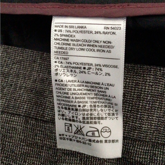 BANANA REPUBLIC Hampton Black & Cream Weave 4-Season Pants - US 4 - Picture 4 of 5